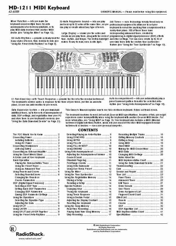 Radio Shack Electronic Keyboard 42-4058-page_pdf
